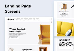 Decora | Furniture Landing Page UI Kit
