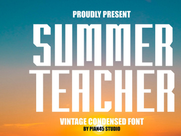 Summer Teacher - Vintage Condensed Font preview picture
