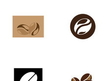 coffee bean icon vector illustration template