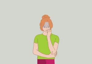 Girl with fear and anxiety