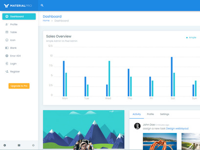 MaterialPro Free Bootstrap Admin Dashboard Template