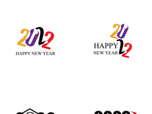 happy new year 2022 vector illustration design template