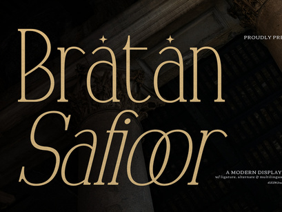 Bratan Safioor | Modern Display Serif