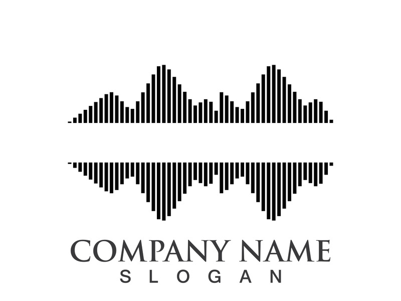 Sound waves vector illustration design template