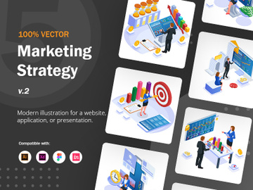 Set of Marketing Strategy Illustration V2 preview picture