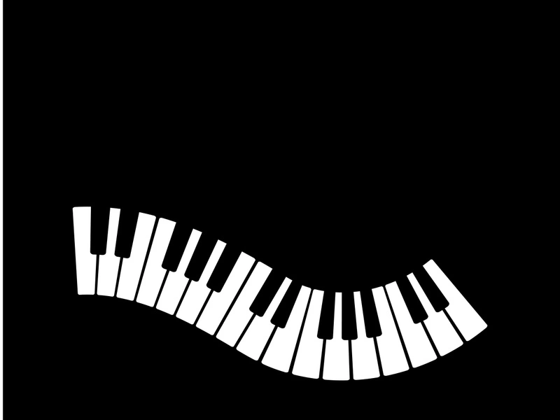 Keyboard piano vector Musical instrument illustration design template