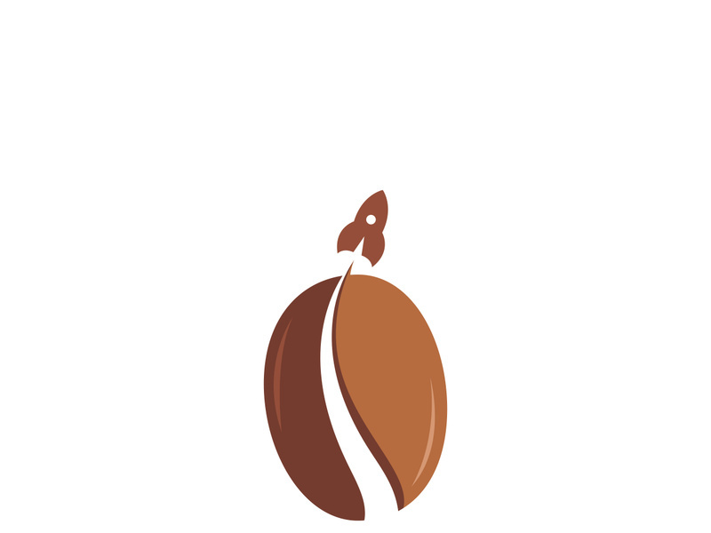 Premium coffee bean logo design.