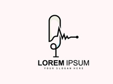 Radio Podcast Logo, Microphone Illustration, Stamp Icon Badge Vector Design