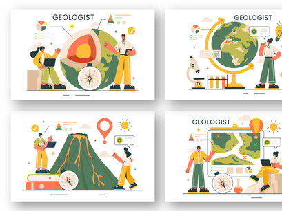 10 Geologist Soil Analysis Illustration