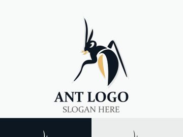 Ant logo design silhouette. Isolated animal ants on background design template vector preview picture