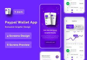 Paypal Wallet App UI Kits