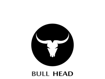 Retro vintage bull head horns logo. preview picture