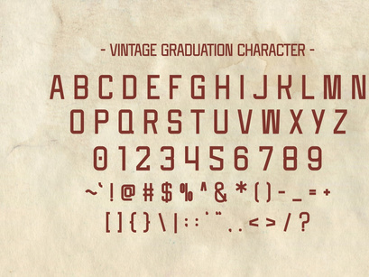 Vintage Graduation - Modern Font