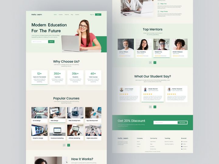 E-Learning Landing Page Design