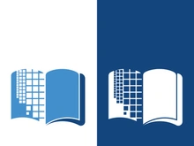 Digital book logo technology vector icon design