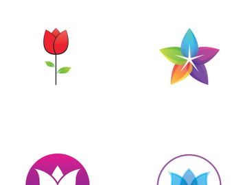 Colorful lotus flower logo design. preview picture