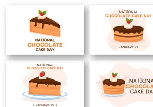 11 National Chocolate Cake Day Illustration