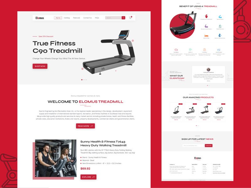 Treadmill online sop landing page