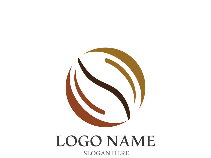 Coffee bean icon vector illustration template