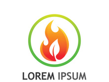 Natural green leaf logo design.