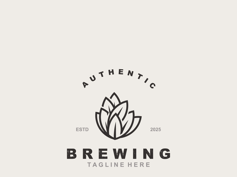 Brewery logo craft beer template design emblems beer cafe, bar, brewing company illustration