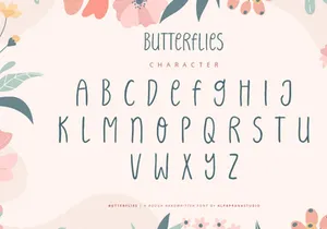 Butterflies - Handwritten Font