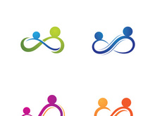 infinity people  family and community logo vector