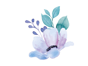Vector Flower Watercolor Illustration preview picture