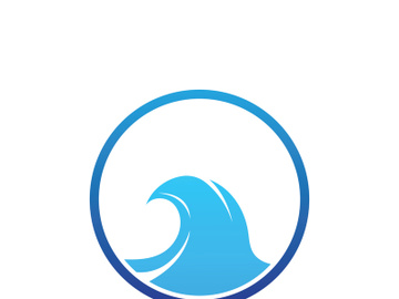 Ocean water wave wave logo design. preview picture