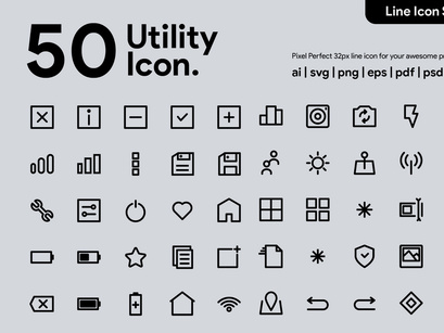50 Utility Line Icon
