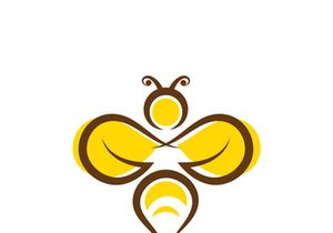 Bee icon design illustration