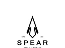 Spear logo icon vector illustration design.Head spear logo vintage illustration design vector