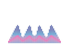Sound waves vector illustration design template
