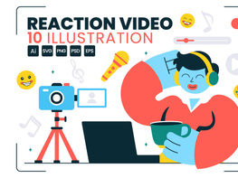 10 Social Media Reaction Video Illustration preview picture