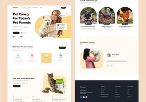 Pet Care Website Landing Page