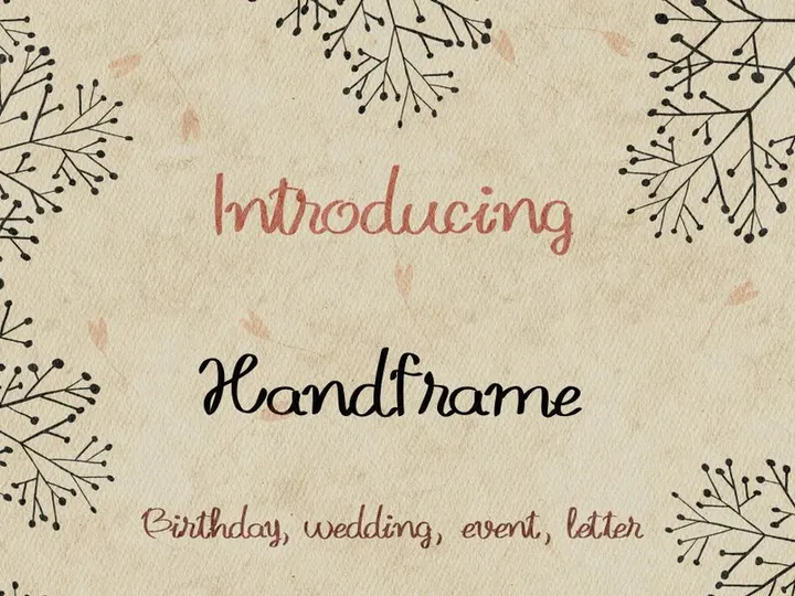 Handframe – Raw Handwritten Display Font