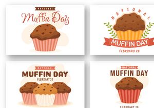 12 National Muffin Day Illustration