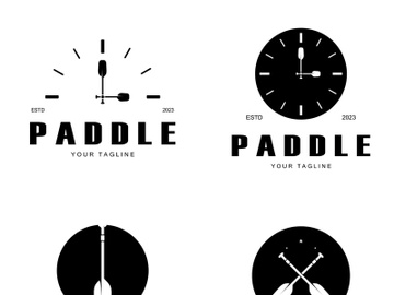 simple paddle logo,design for surfing,rafting,canoe,boat,surfing and rowing equipment business,vector preview picture