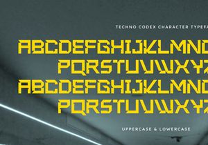 Techno Codex - Modern Futuristic Display Font
