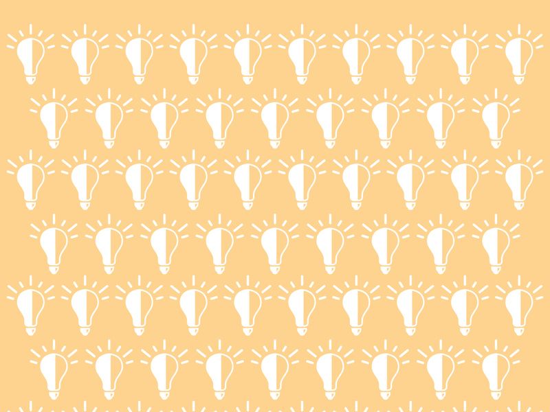 Seamless pattern bulb vector