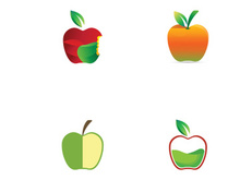 Apple vector illustration design icon logo template
