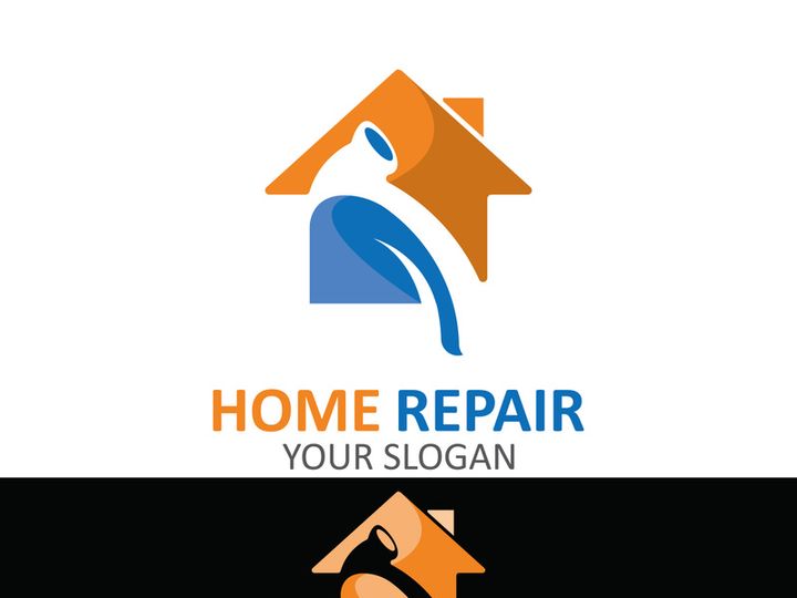 Home repair logo design vector with handyman service construction vector