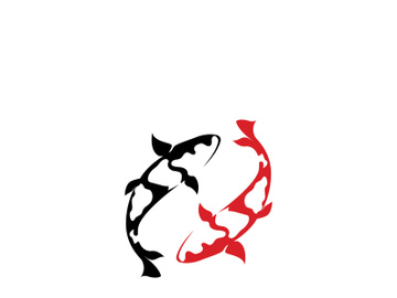 Koi fish logo template. Creative vector symbol preview picture