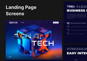 GenAi | AI technology Landing Page UI Kit