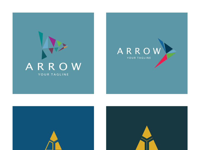 Arrow vector illustration icon Logo Template design