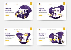 Business Marketing set Illustration