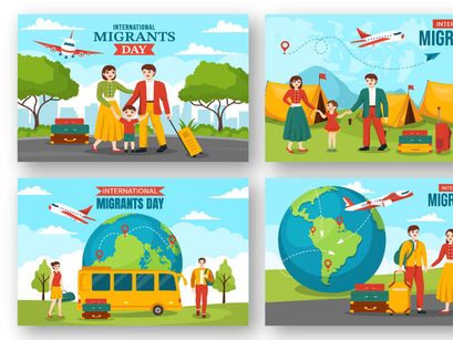 12 International Migrants Day Illustration