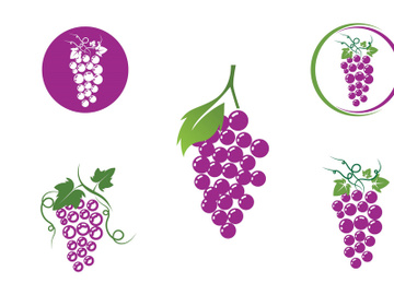 Grape fruit logo icon vector preview picture