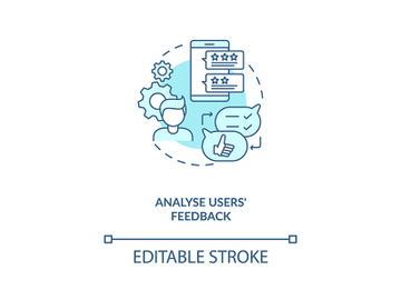 Analyse users feedback concept icon preview picture