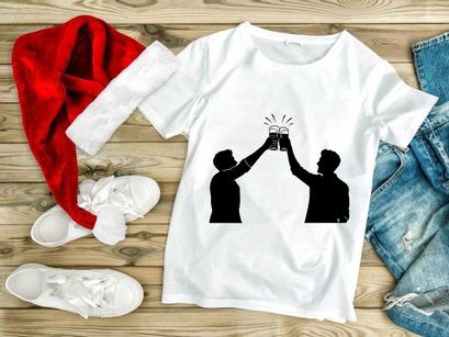 Cheers Silhouette of Friends with Beer